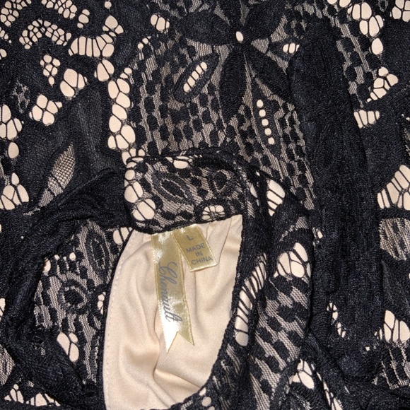 Black Lace Halter Top - Picture 3 of 4